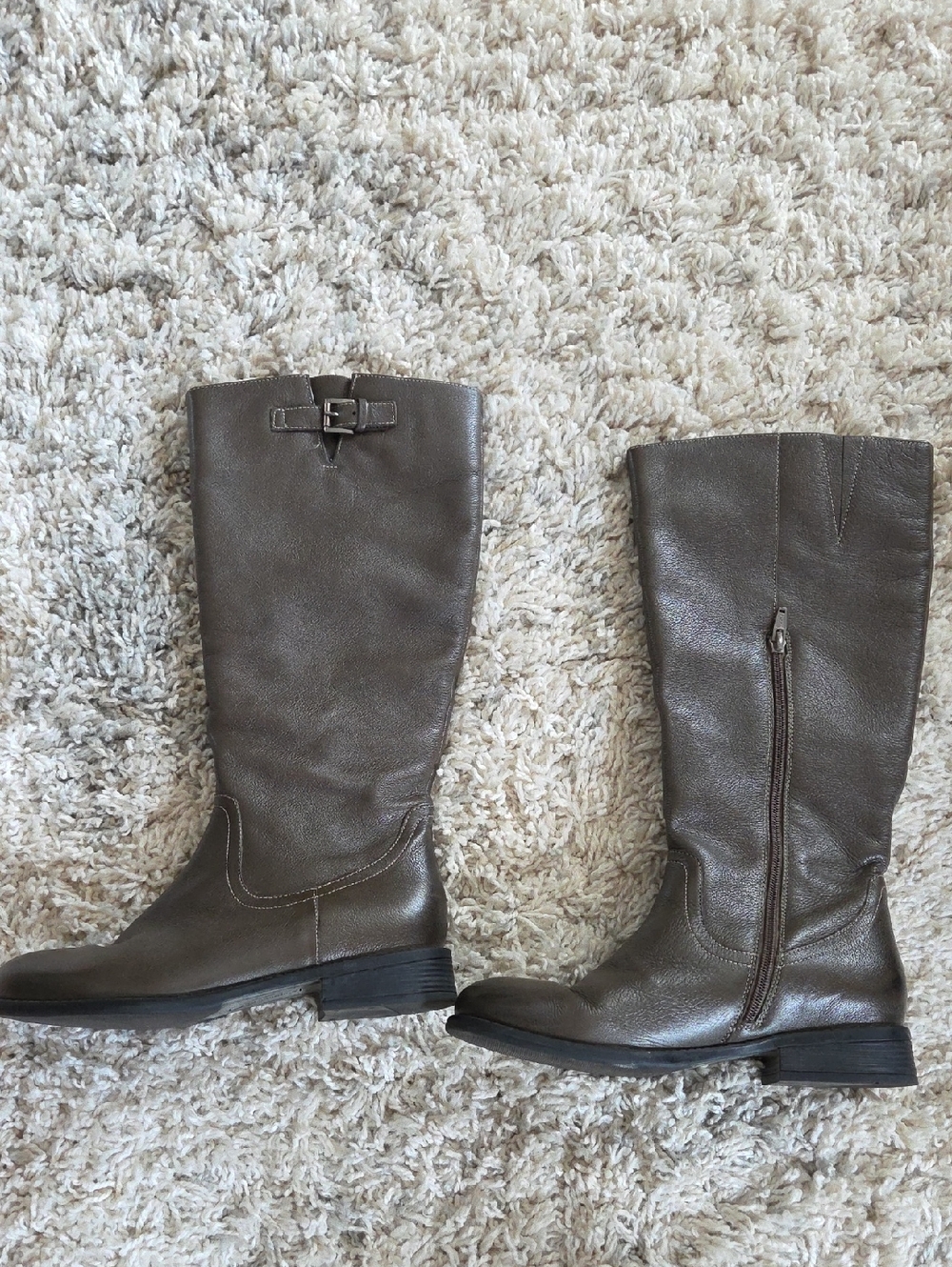 St. John's Bay Olive Green Tall Leather Riding Boots